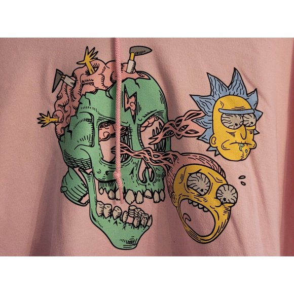 Rick And Morty Adult Swim Pink Hoodie - NEW Small Medium Large Brand New Fall - Picture 2 of 5